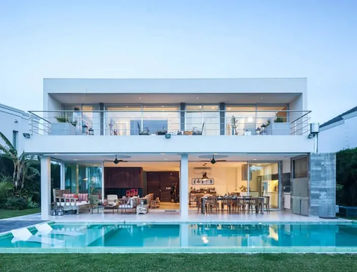 Fachada Casa prefabricada de acero moderna