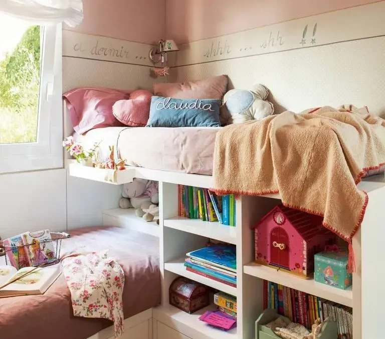 Dormitorio infantil con literas nido
