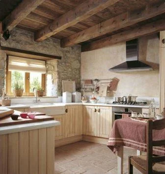 Cocina de obra rústica