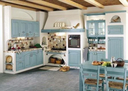 Cocina de obra vintage