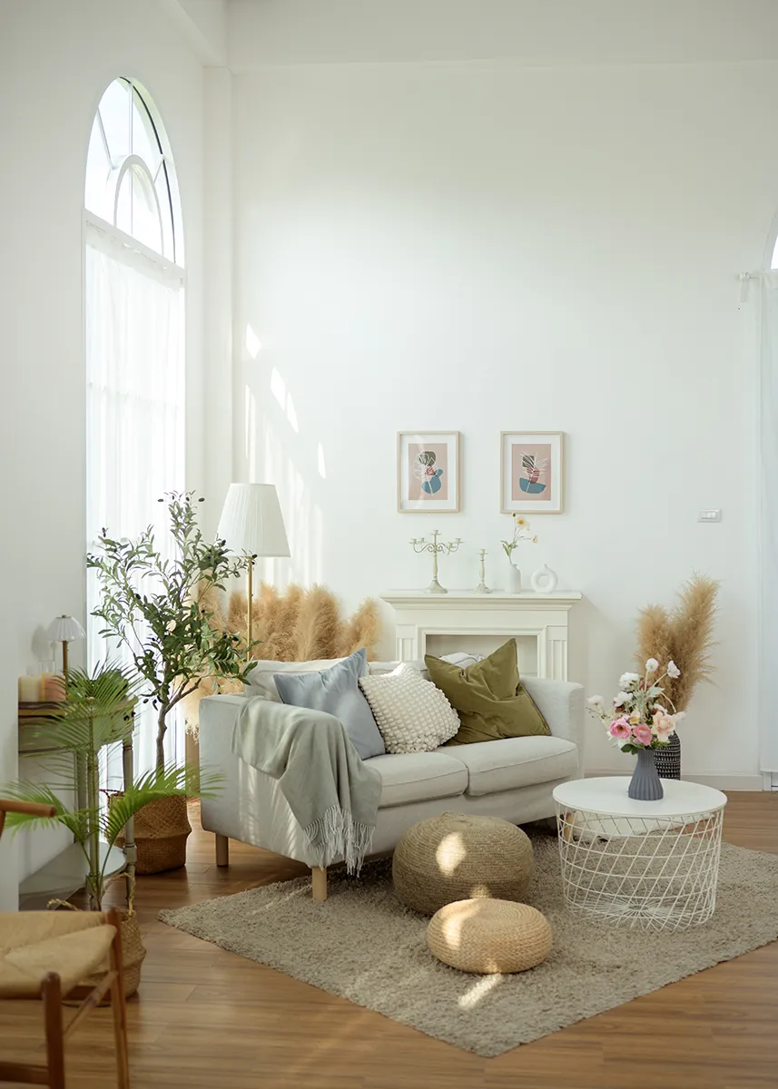 home staging en salón de casa elegante