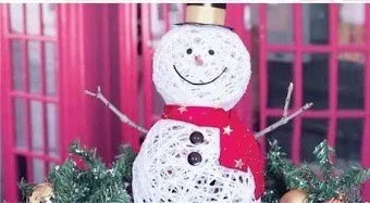 Manualidad navidad muñeco nieve