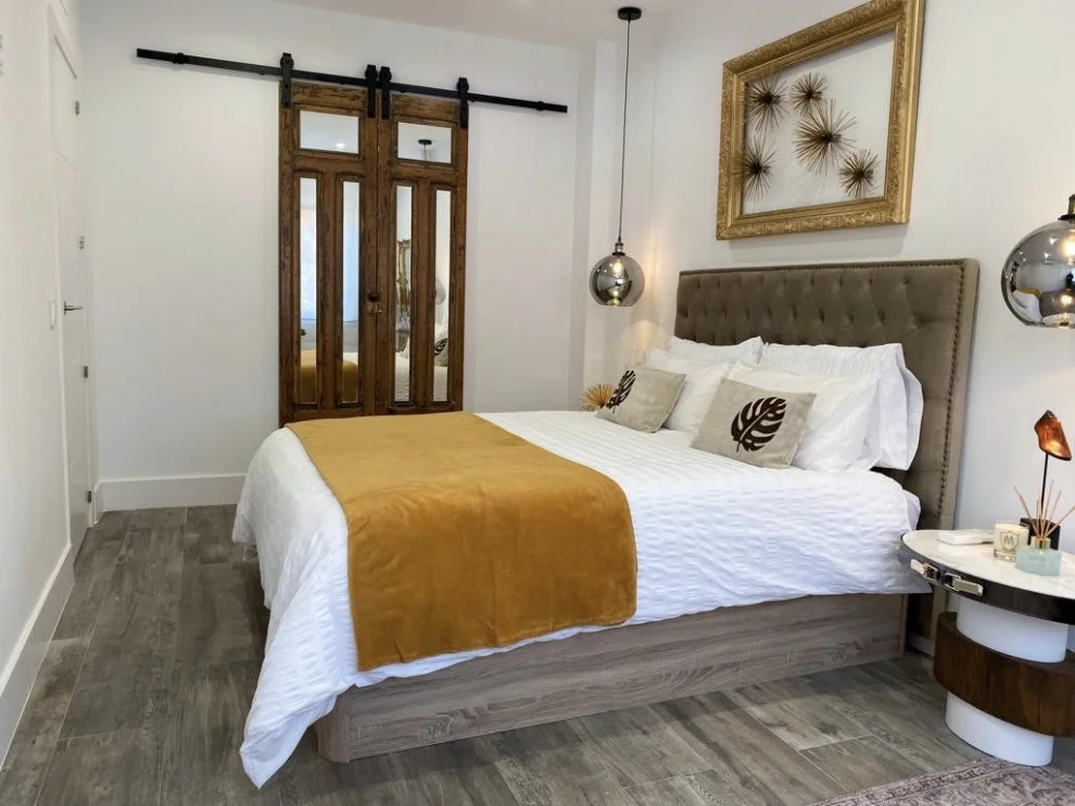 Detalle Salón con sofá cama