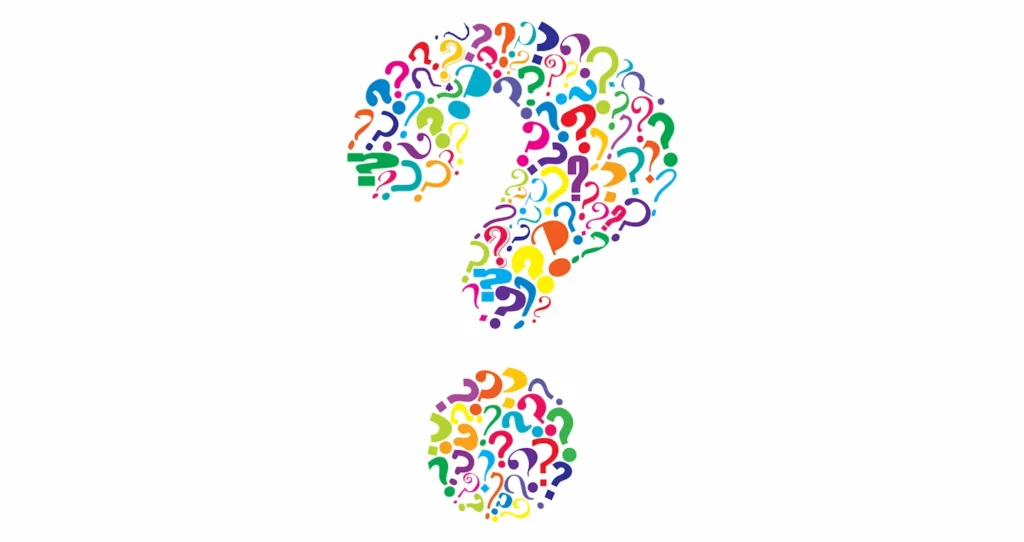 interrogantes de colores